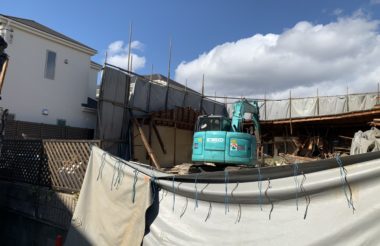 藤井寺市現場解体スタート