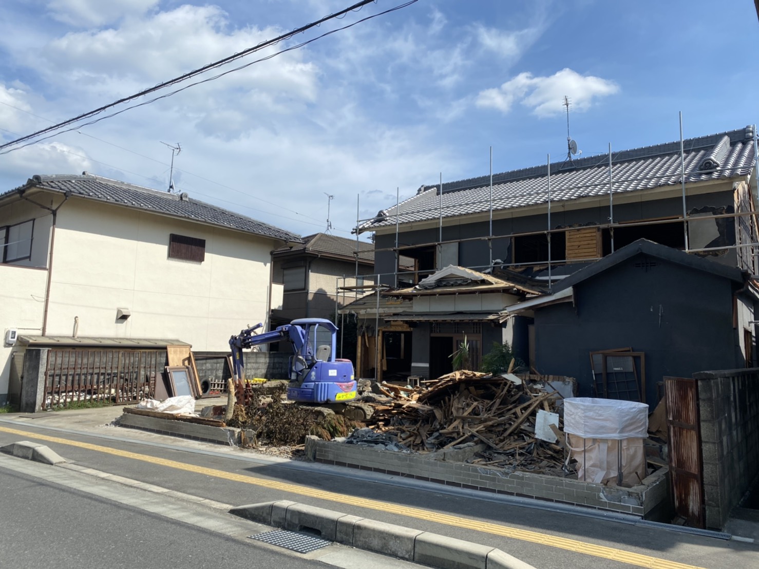 奈良県磯城郡解体工事始まっています